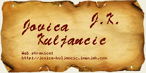 Jovica Kuljančić vizit kartica
